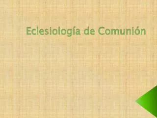 eclesiolog a de comuni n