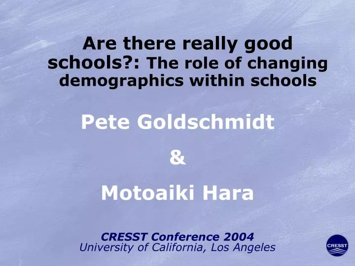 are there really good schools the role of changing demographics within schools
