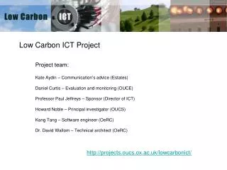 Low Carbon ICT Project