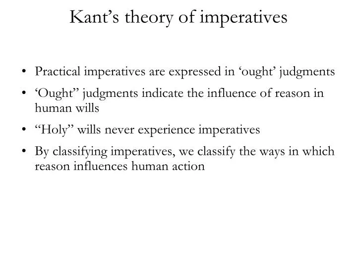 kant s theory of imperatives