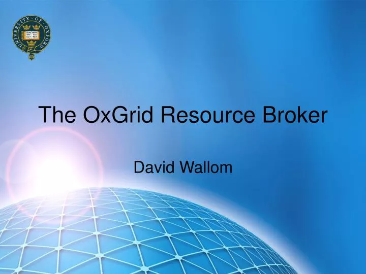 the oxgrid resource broker