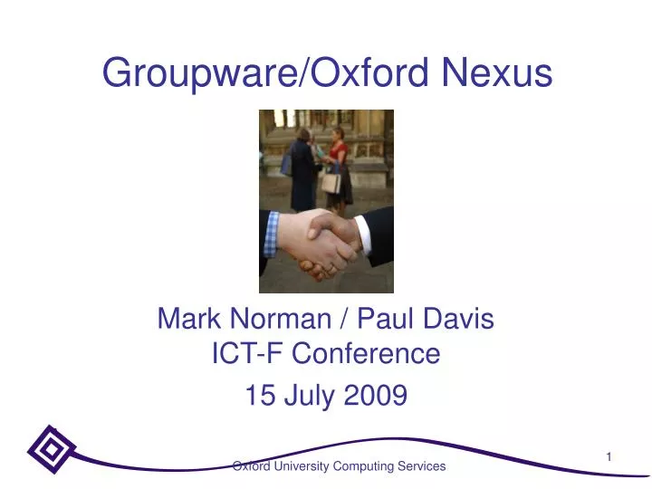 groupware oxford nexus