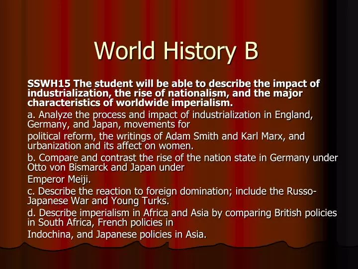 world history b