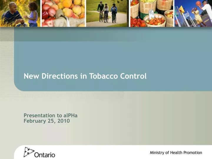 new directions in tobacco control