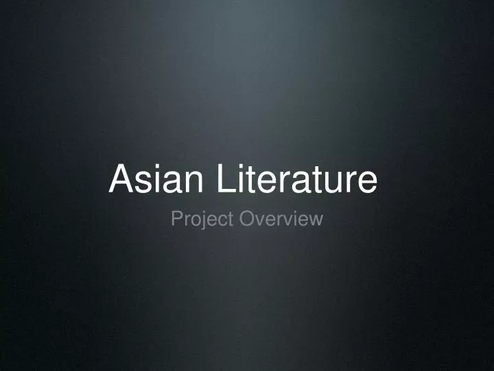 asian literature