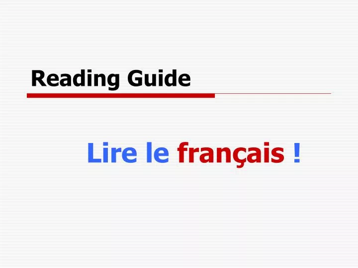reading guide
