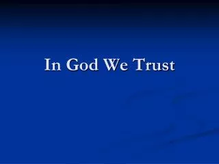 in god we trust
