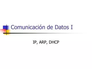 comunicaci n de datos i