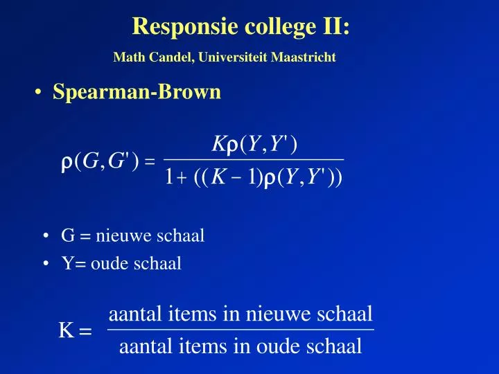 responsie college ii