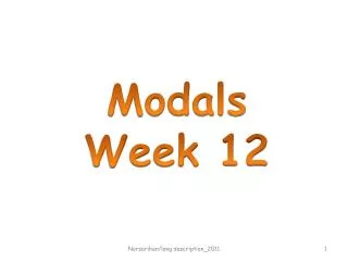 Modals Week 12