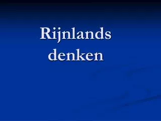 rijnlands denken