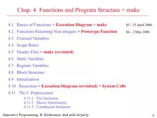 Chap. 4 Functions and Program Structure + make