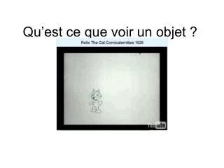qu est ce que voir un objet
