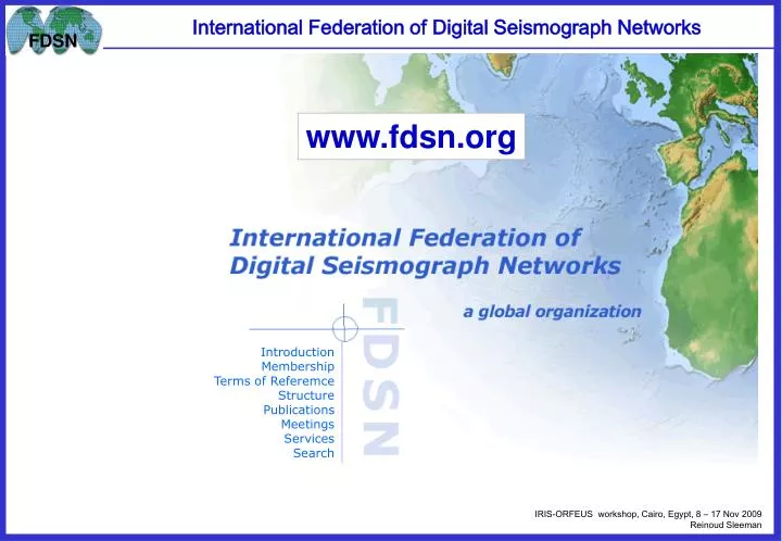 international federation of digital seismograph networks