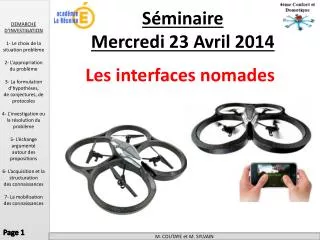 s minaire mercredi 23 avril 2014