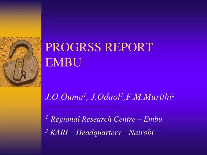progrss report embu