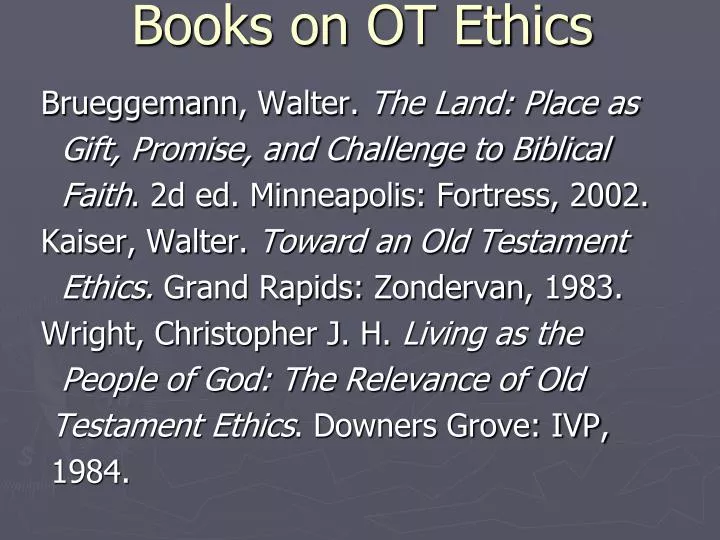books on ot ethics