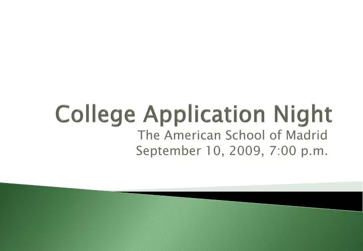 college application night