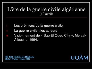 l re de la guerre civile alg rienne 12 avril
