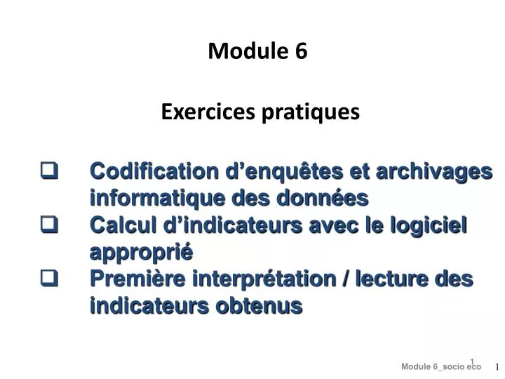 module 6 exercices pratiques