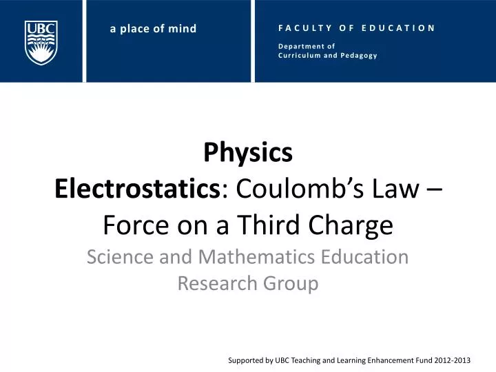 physics electrostatics coulomb s law force on a third charge
