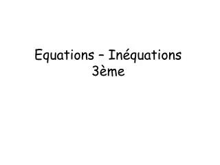 equations in quations 3 me