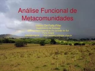 an lise funcional de metacomunidades