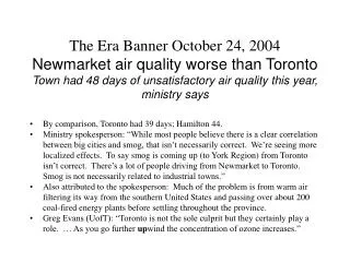 By comparison, Toronto had 39 days; Hamilton 44.