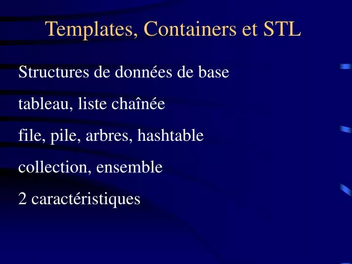 templates containers et stl