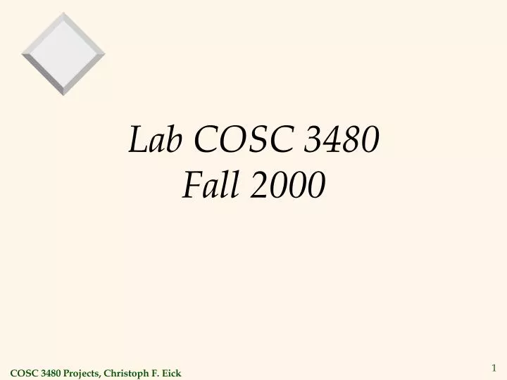 lab cosc 3480 fall 2000
