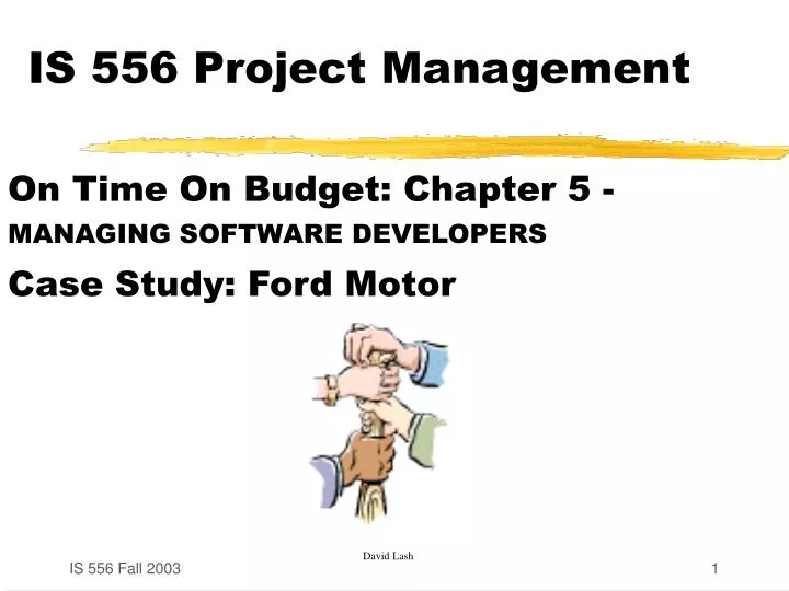 is 556 project management