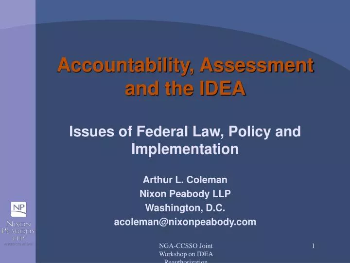 accountability assessment and the idea