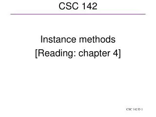 CSC 142
