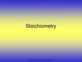 stoichiometry