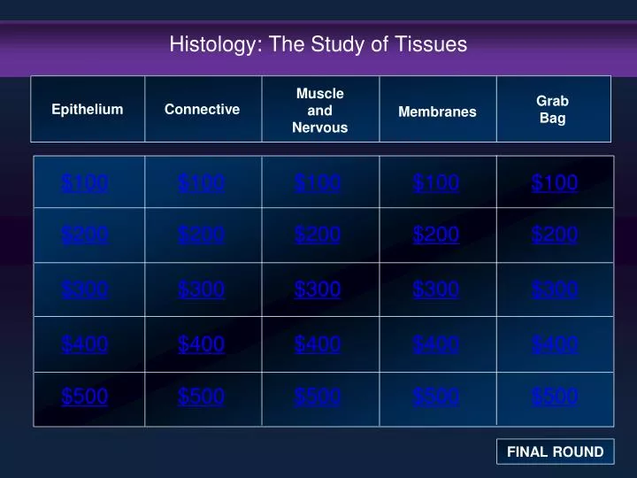 histology the study of tissues