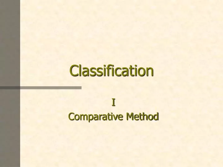 classification