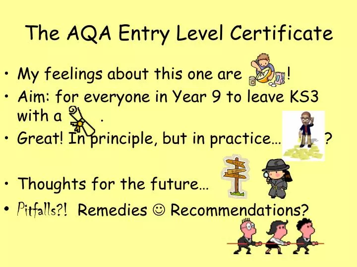 the aqa entry level certificate