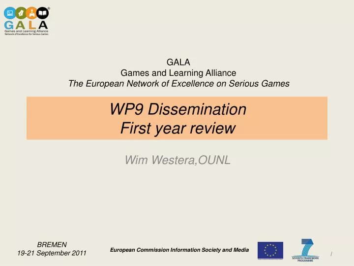 wp9 dissemination first year review