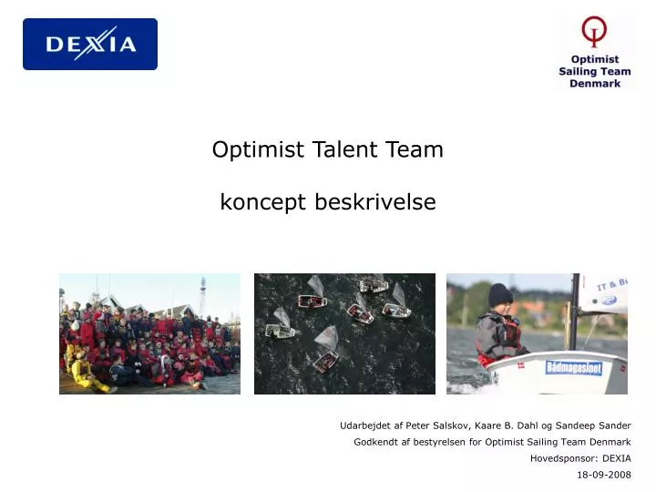 optimist talent team koncept beskrivelse