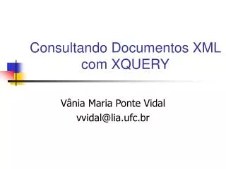 consultando documentos xml com xquery