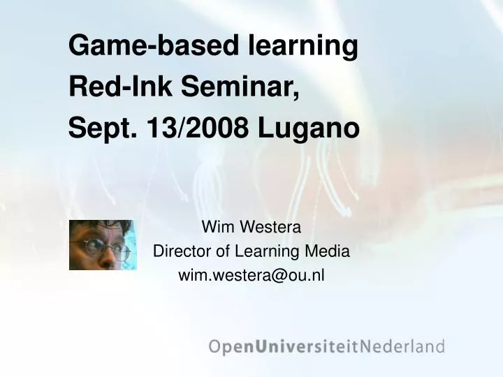 game based learning red ink seminar sept 13 2008 lugano