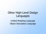Other High-Level Design Languages - slide 1