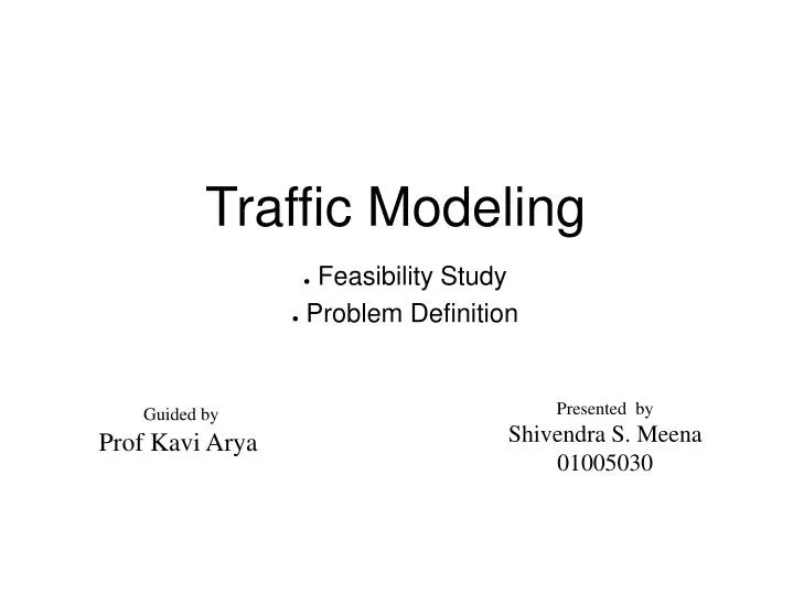 feasibility study problem definition