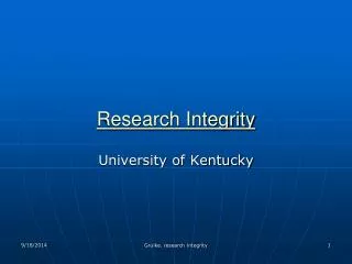 Research Integrity