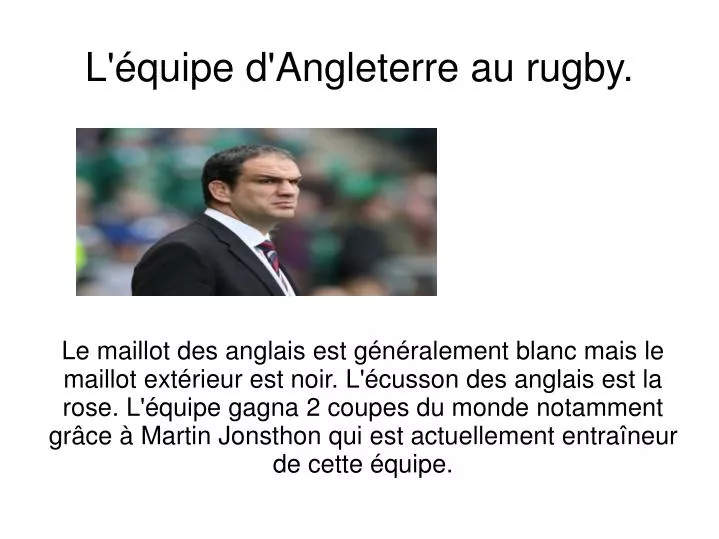 l quipe d angleterre au rugby
