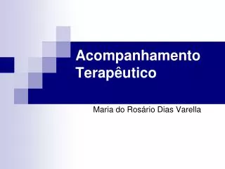acompanhamento terap utico