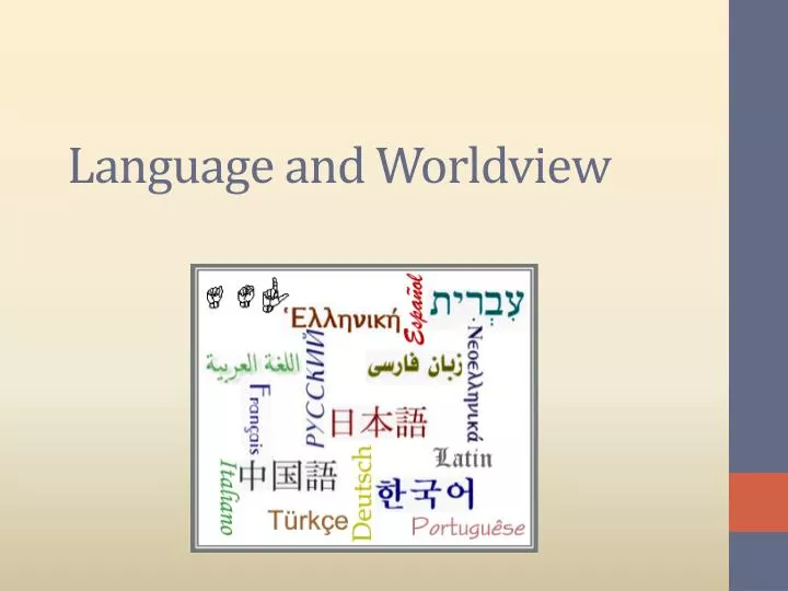 language and worldview