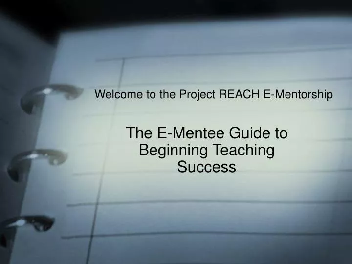 the e mentee guide to beginning teaching success