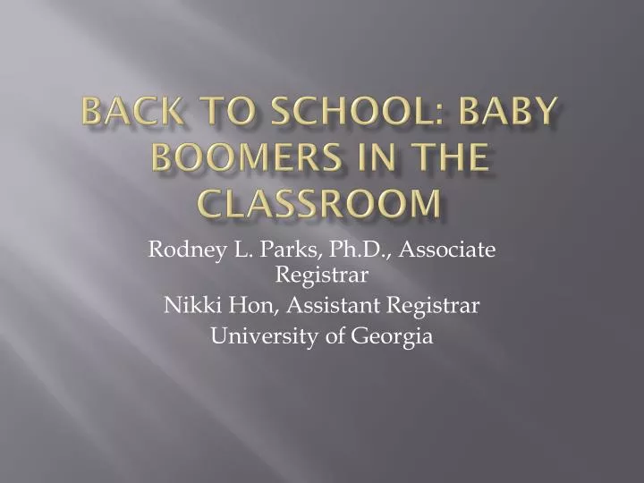 back to school baby boomers in the classroom