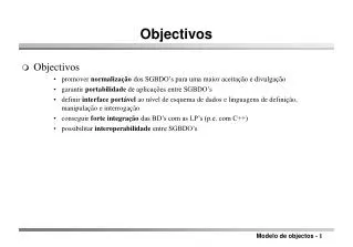 objectivos